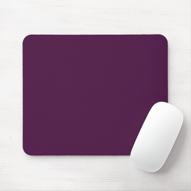Solid dark plum purple mouse pad (With Mouse)