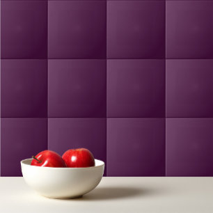 Solid dark plum purple tile