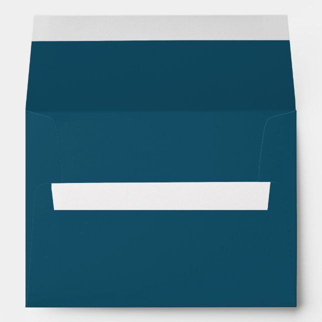 Solid Dark Teal Blue Envelope (Back (Bottom))
