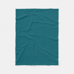 Solid Dark Teal Fleece Throw Blanket