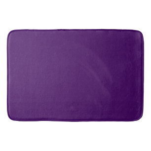 Solid dark violet purple bath mat