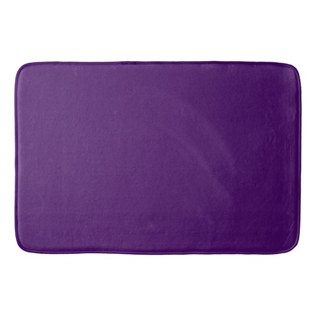 Solid dark violet purple bath mat (Front)