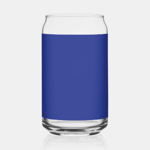 Solid Deep Blue Backdrop Bold Minimalist Design Can Glass