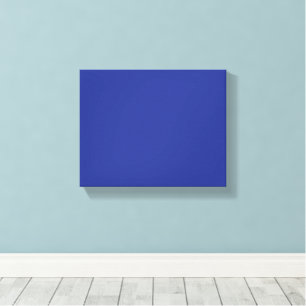 Solid Deep Blue Backdrop Bold Minimalist Design Canvas Print