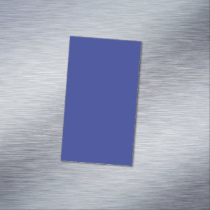 Solid Deep Blue Backdrop Bold Minimalist Design Magnetic Business Card