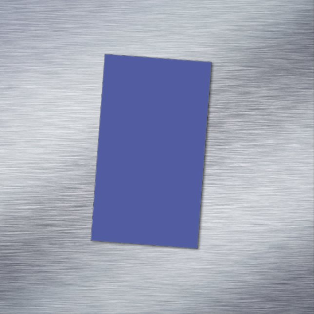 Solid Deep Blue Backdrop | Bold Minimalist Design Magnetic Business Card (In Situ)