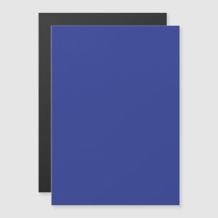 Solid Deep Blue Backdrop   Bold Minimalist Design Magnetic Invitation