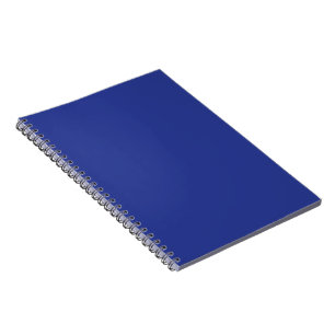 Solid Deep Blue Backdrop   Bold Minimalist Design Notebook