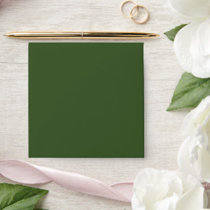 Solid Deep Forest Green Square Envelope