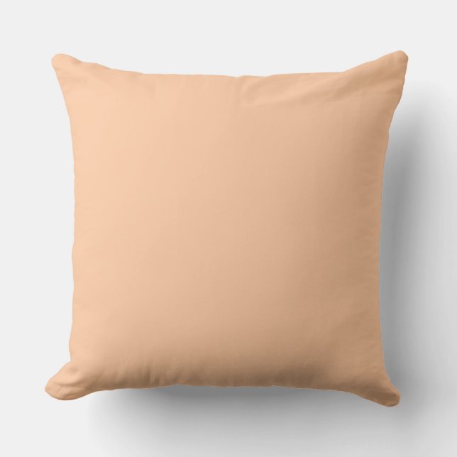 Solid Deep peach Background Throw Pillow (Front)