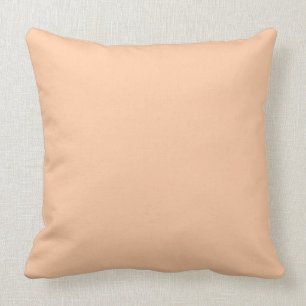 Solid Deep peach Background Throw Pillow