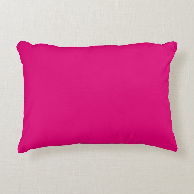 Solid deep pink accent pillow (Front)
