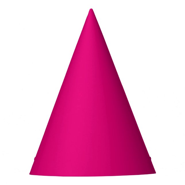 Solid deep pink party hat (Front)