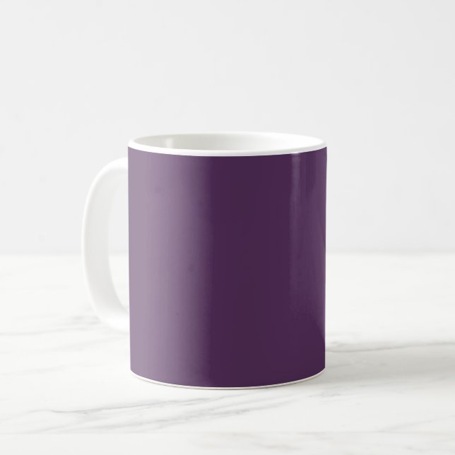 Solid Deep Purple Colour Modern Coffee Mug (Front Left)
