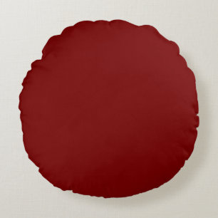 Solid Deep Red Pop of Colour Round Pillow