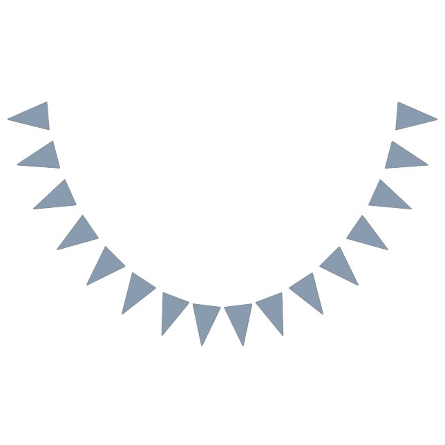 Solid Dusty Blue Wedding Decor Decoration Bunting Flags (All)