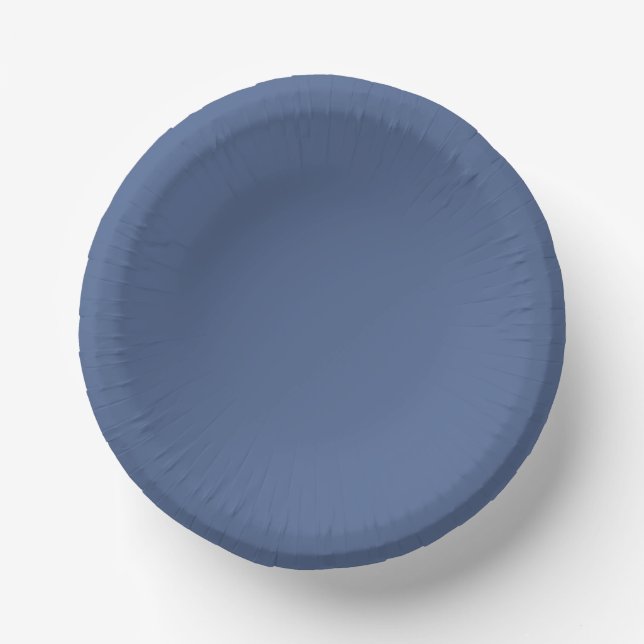 Solid Dusty Blue Wedding Paper Plate (Front)