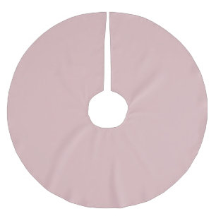 Solid dusty pink brushed polyester tree skirt