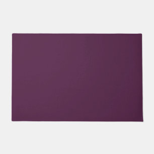 Solid eggplant purple doormat
