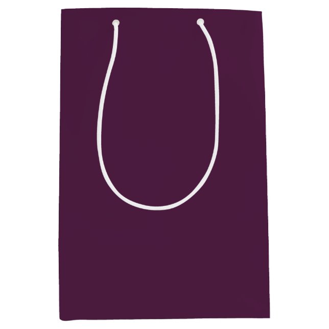 Solid eggplant purple medium gift bag (Front)