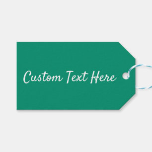 Solid Emerald Green Colour Gift Tags