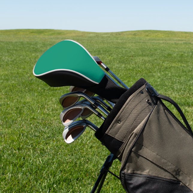 Solid Emerald Green Colour Golf Head Cover (In Situ)