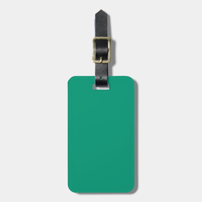Solid Emerald Green Luggage Tag (Front Vertical)