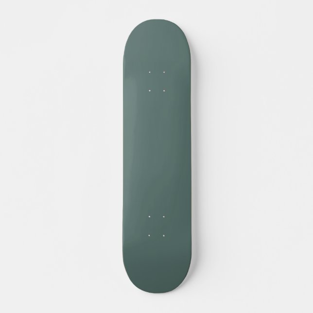 Solid Eucalyptus Green Colour | Hex# 5B7570 Skateboard (Front)
