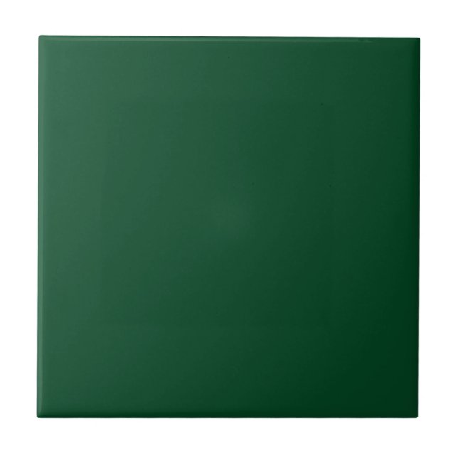 Solid Evergreen Green Ceramic Tile (Front)