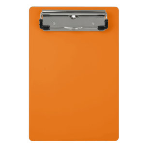 Solid flame orange mini clipboard