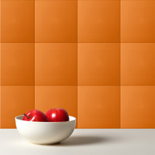 Solid flame orange tile