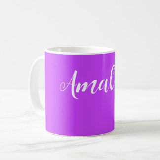 solid fluorescent bright neon purple coffee mug