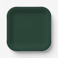 Solid Forest Green Paper Plates for Any Event 