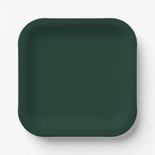 Solid Forest Green Paper Plates for Any Event 