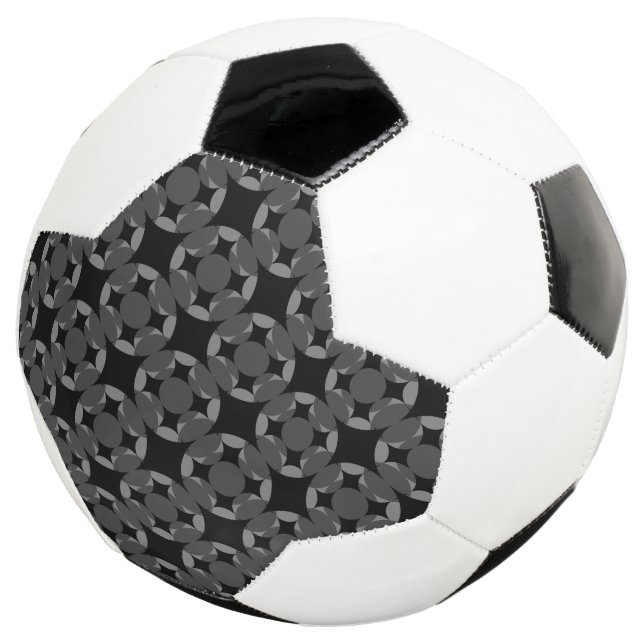 Solid Four Star Circle Cross by Kenneth Yoncich Soccer Ball (Three Quarter)