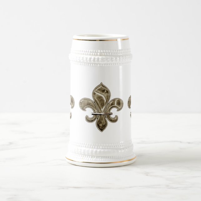 Solid Gold Fleur de Lis Stein (Center)