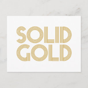 SOLID GOLD POSTCARD