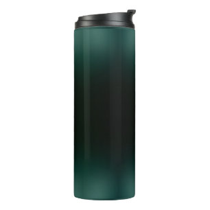 Solid Gradient Pattern Dark Emerald Ombre Thermal Tumbler