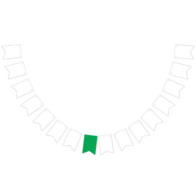 Solid Green Background  Bunting Flags (All)
