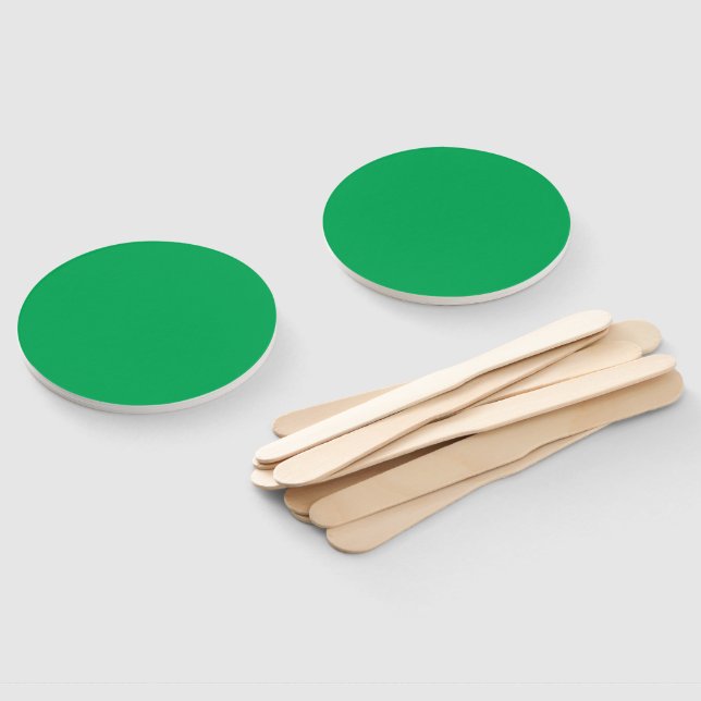 Solid Green Background  Hand Fan (Non-assembled)