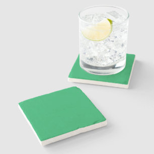 Solid Green Background  Stone Coaster