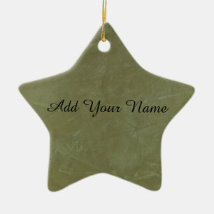 Solid Green Ceramic Ornament