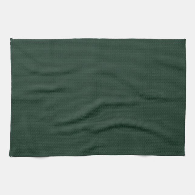 solid-green DARK MUSTY FOREST GREEN BACKGROUNDS TE Kitchen Towel (Horizontal)