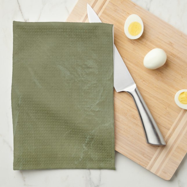 Solid Green Kitchen Towel (Quarter Fold)