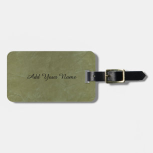 Solid Green Luggage Tag