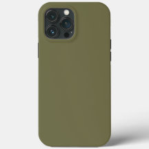 Solid Green Olive Brown by Premium Collections