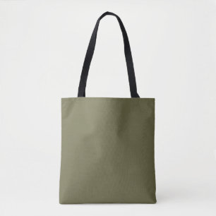 Solid Green Olive Brown by Premium Collections Tote Bag