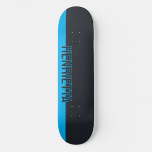 Solid Grey and Blue Customizable Skateboard