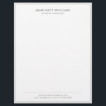 Solid Grey Border Business Professional Office Letterhead<br><div class="desc">Solid Grey Border Business Professional Office Letterhead</div>