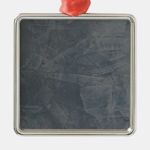 Solid Grey Metal Ornament